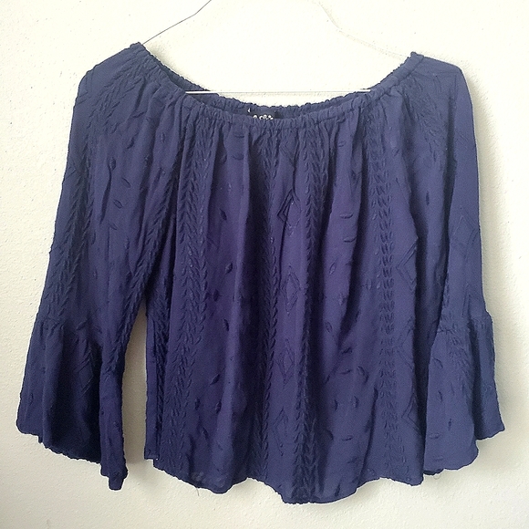 Lulu's Looking Forward Off-Shoulder Embroidered Top - Picture 2 of 6